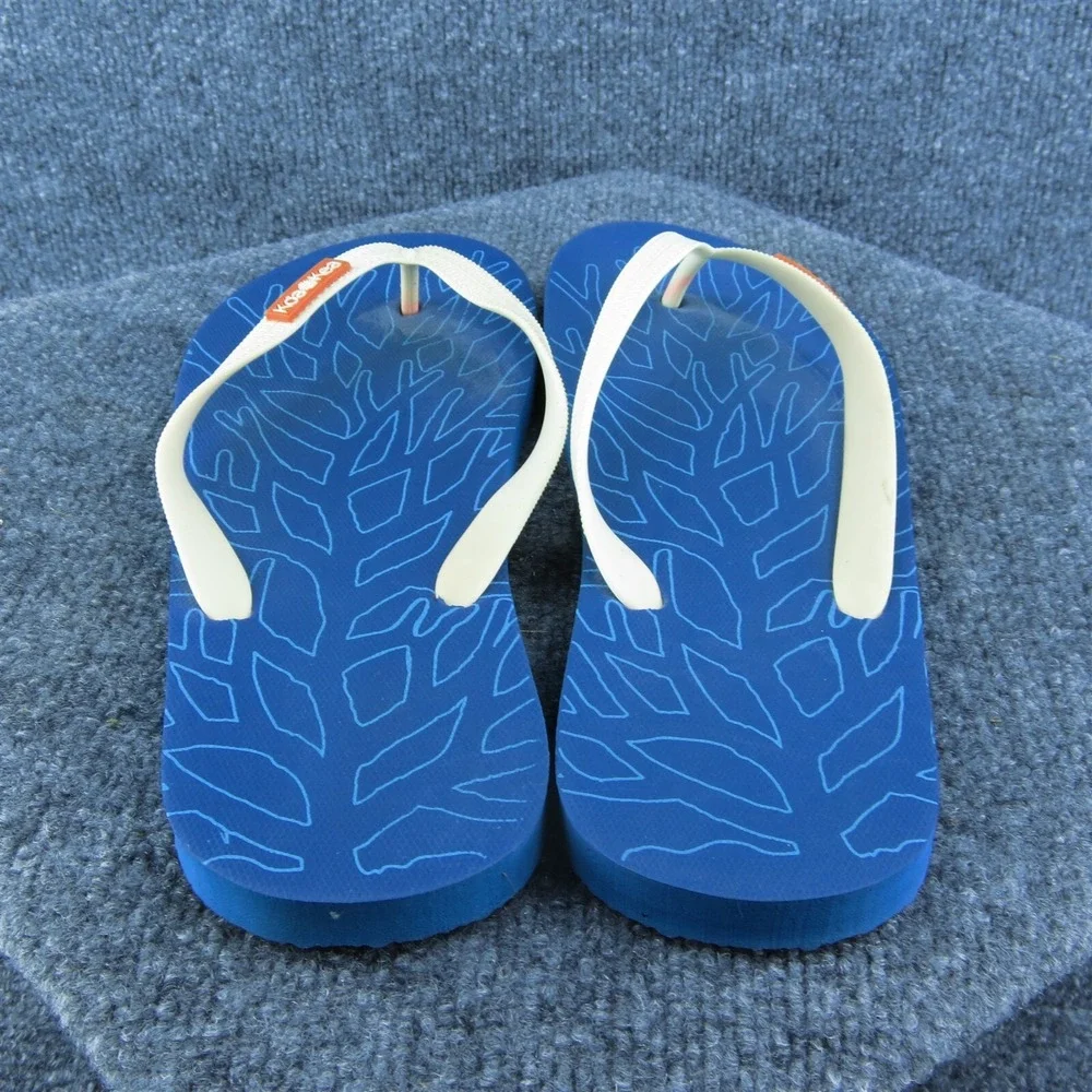 Koa kea  Men Flip Flop Sandals‎ White Synthetic Slip On Size 11.5 Medium